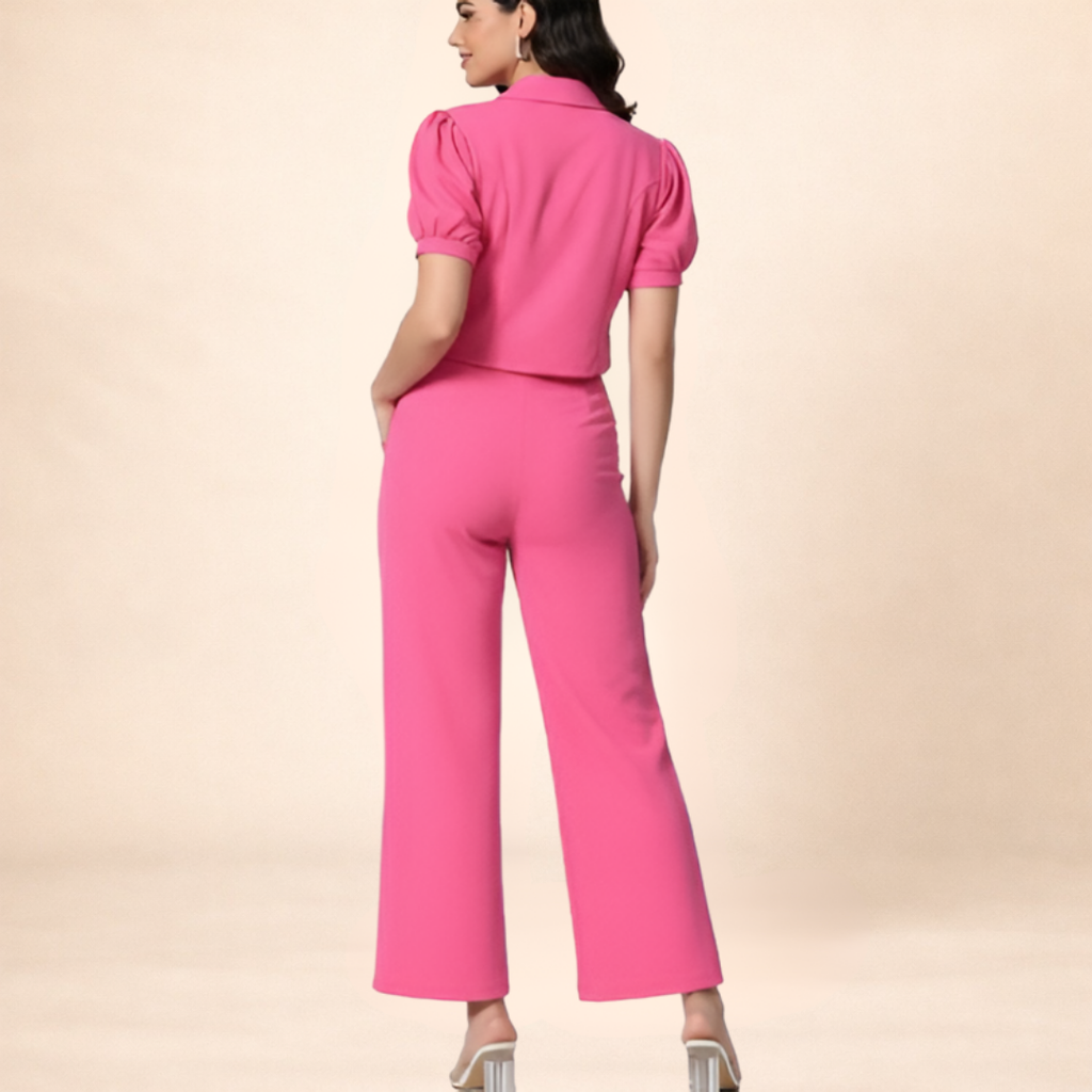 Pink Co-ord Set Top-lycra