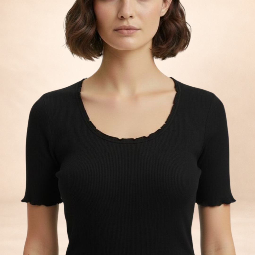 soft ribbed fitted top