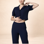 Midnight Blue Co-ord Set Top-Lycra