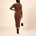 The Sedona Ribbed Knit Midi Dress