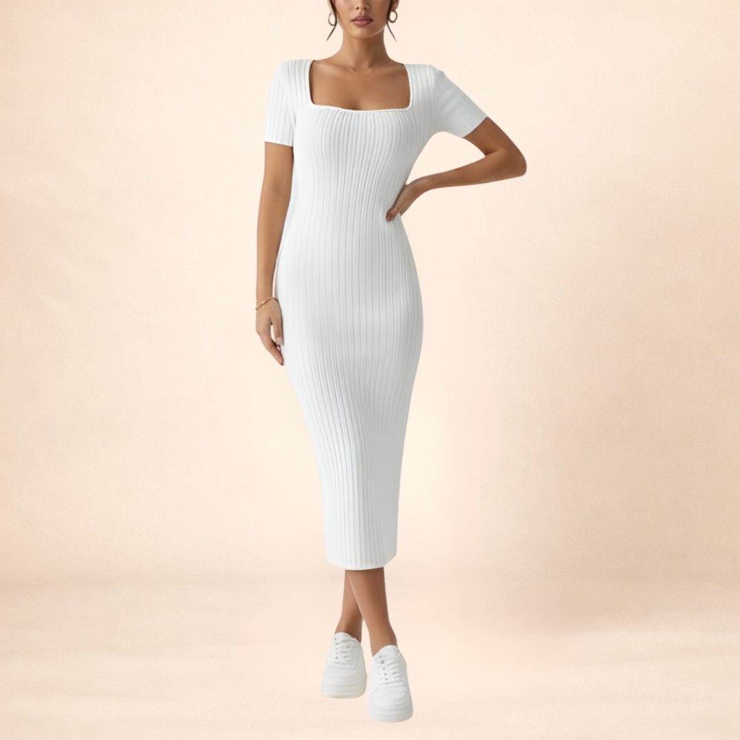 Pristine Ribbed Bodycon Dress