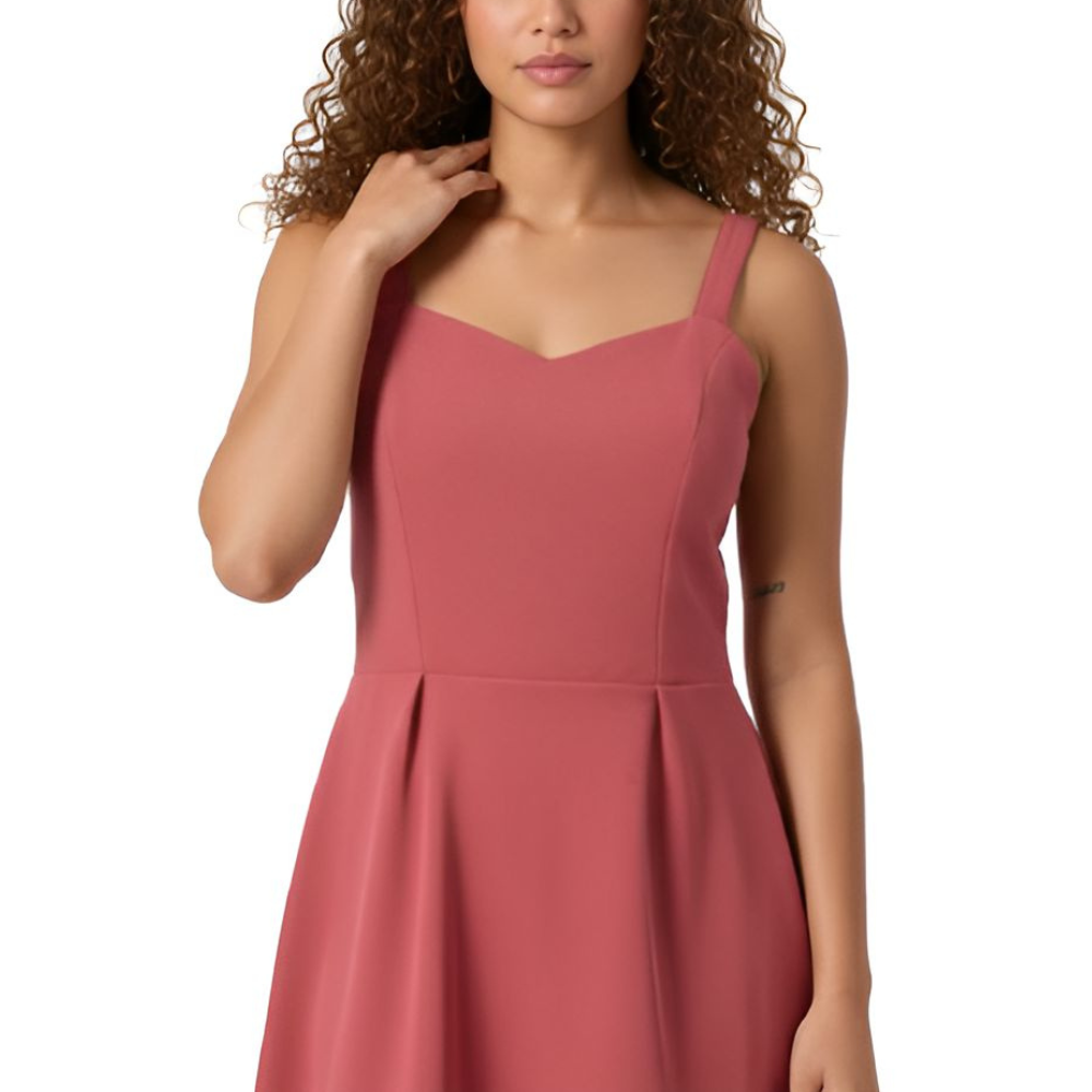 Midnight Grace Peach Fit & Flare Dress