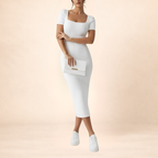 Pristine Ribbed Bodycon Dress