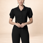 Black Co-ord Set Top-Lycra