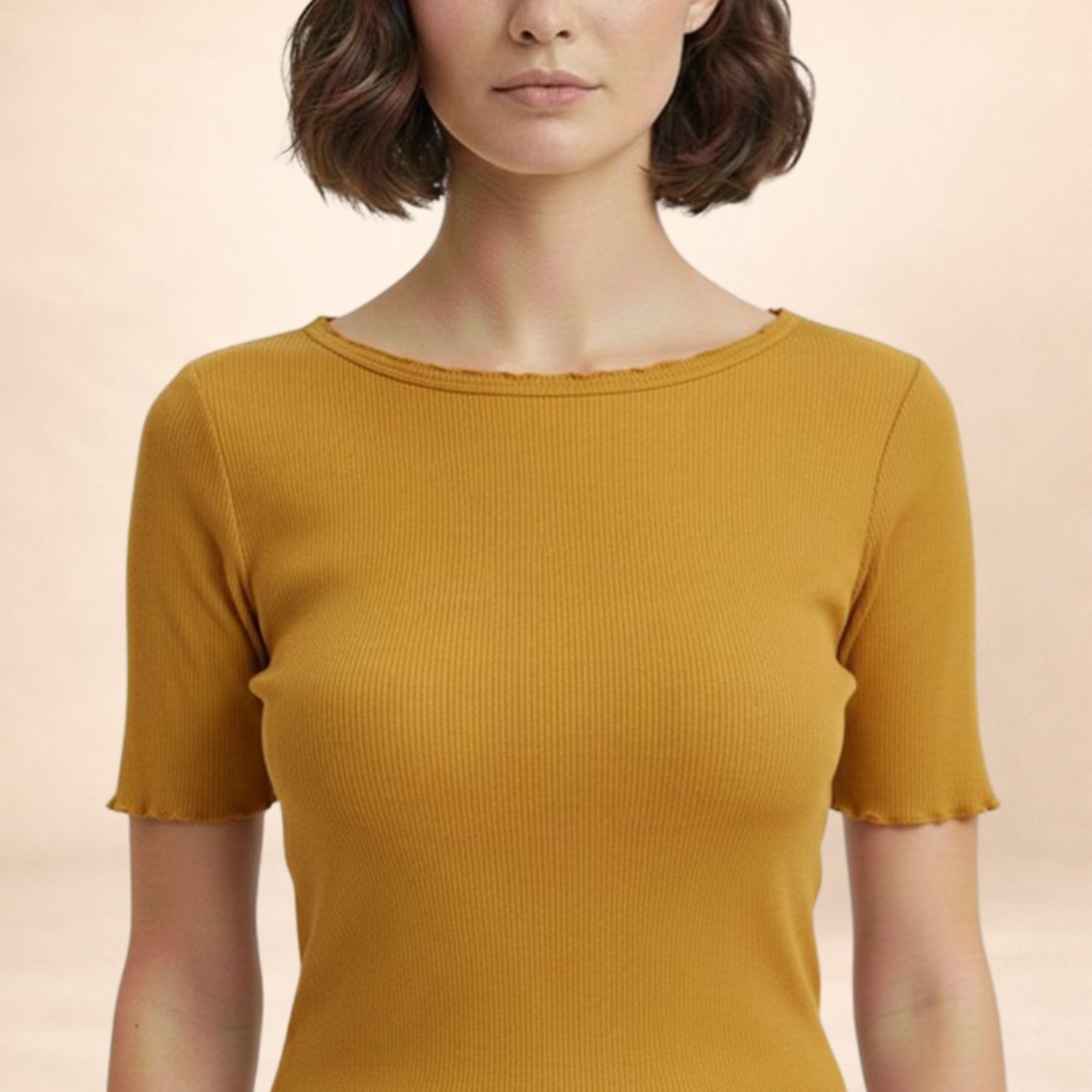 soft ribbed fitted top