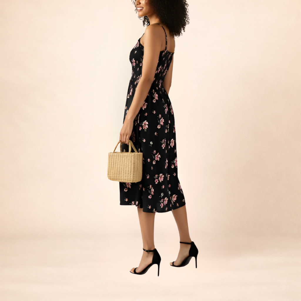 Floral Smocked Midi Dress