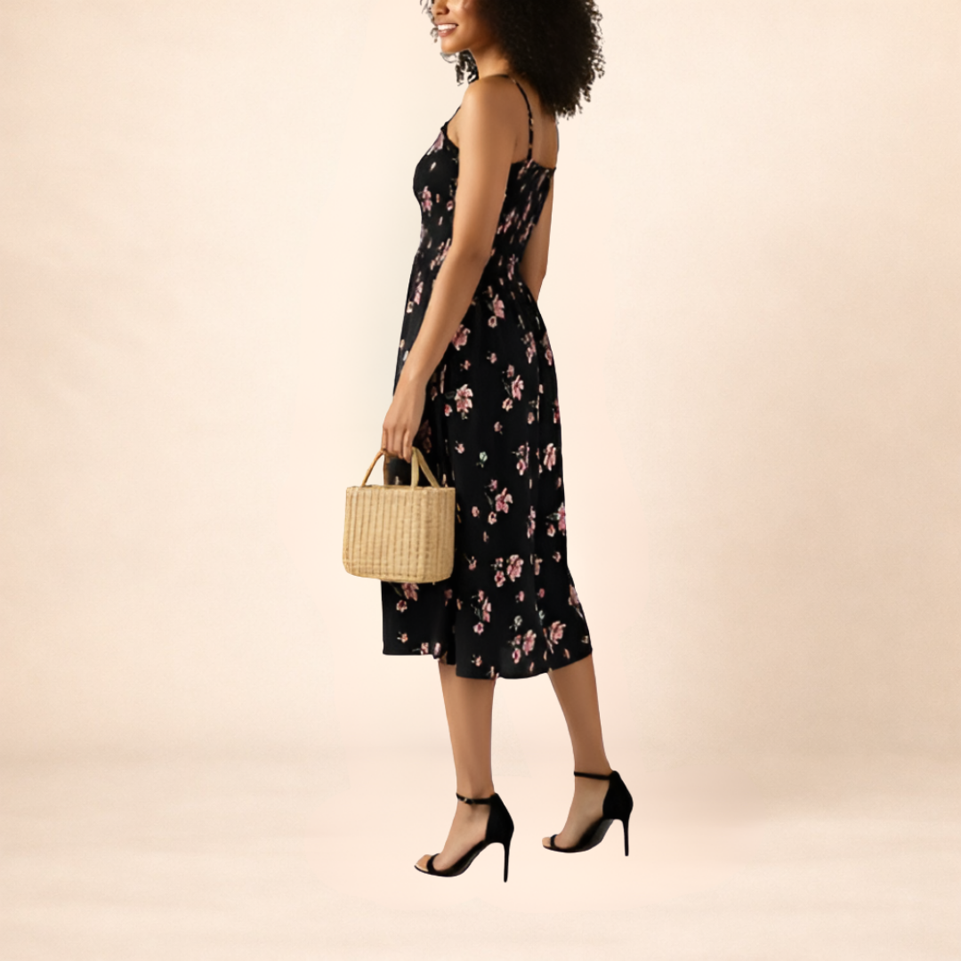 Floral Smocked Midi Dress