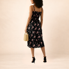 Floral Smocked Midi Dress