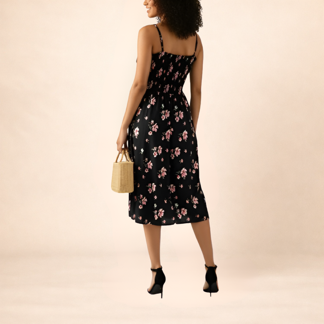 Floral Smocked Midi Dress