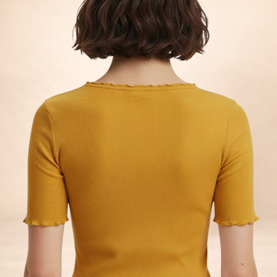 soft ribbed fitted top