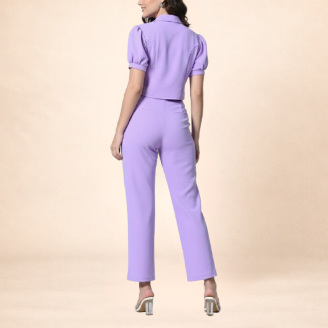 Lavender co-ord Set Top-lycra
